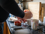 Crop of man making a cup of tea