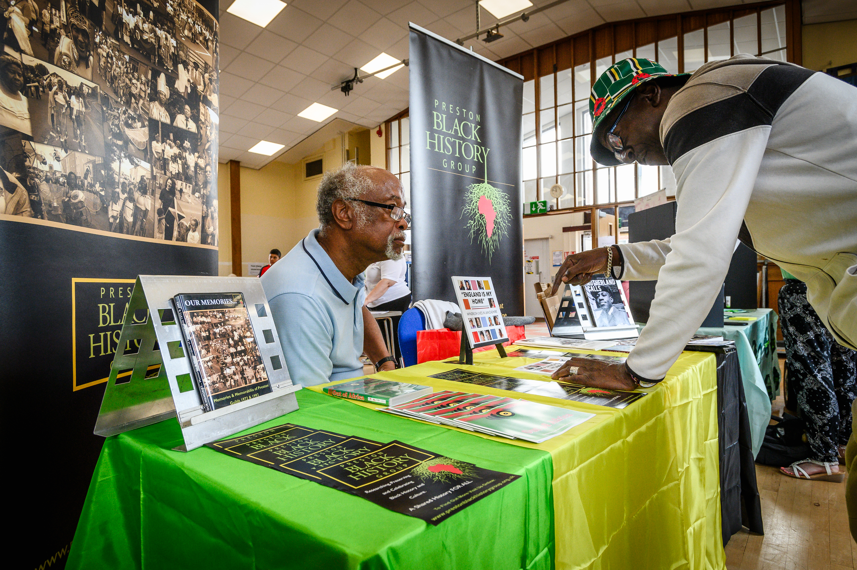 Cultural celebration with preston black history month stand