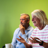 Tenant talking at tenants voice meeting 