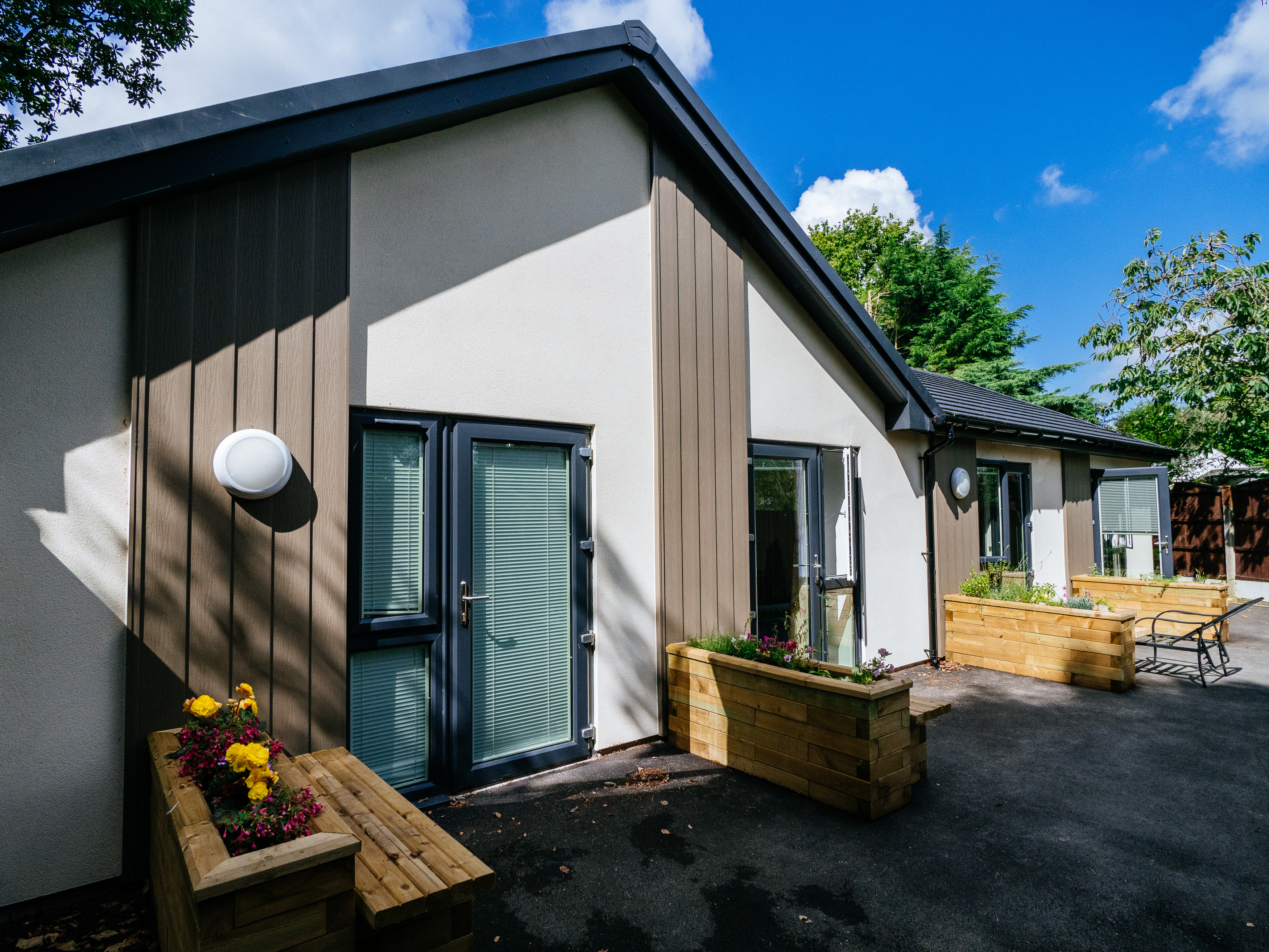 Rear garden area at RWP Liverpool Road on a sunny day